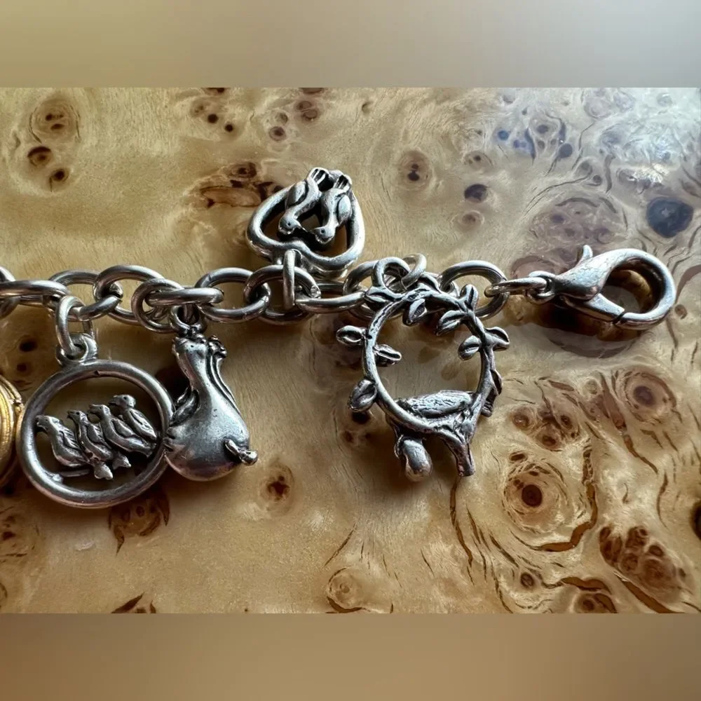 Chunky Twelve Days of Christmas Charm Bracelet